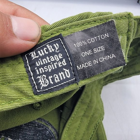 Lucky Brand Adults Green Adjustable Hat Cap Comfort Casual Outdoors Athletic - Picture 8 of 9